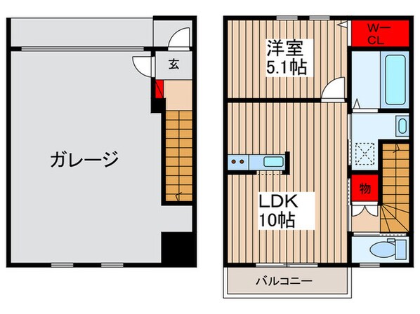 GR-TANA（B棟）の物件間取画像